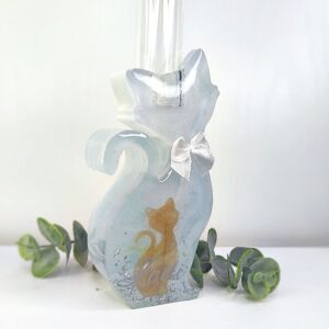 Deko-Katze Vase/Kerzenhalter „Ivy“